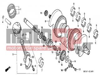 HONDA - CBF1000A (ED) ABS 2006 - Κινητήρας/Κιβώτιο Ταχυτήτων - CRANKSHAFT / PISTON - 13314-MEL-003 - BEARING B, CRANKSHAFT(BROWN)