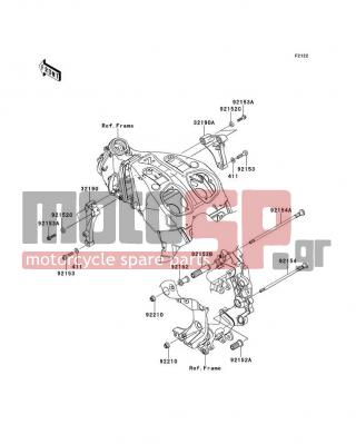 KAWASAKI - CONCOURS® 14 ABS 2011 - Κινητήρας/Κιβώτιο Ταχυτήτων - Engine Mount - 92152-0368 - COLLAR,L=43.2