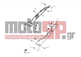 YAMAHA - XJ600S (EUR) 1994 - Body Parts - SIDE COVER / OIL TANK - 4BP-21721-01-P4 - Cover, Side 2