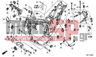 HONDA - XL700VA (ED)-ABS TransAlp 2008 - Frame - FRAME BODY - 50192-MCB-610 - PLATE, L. ENGINE HANGER