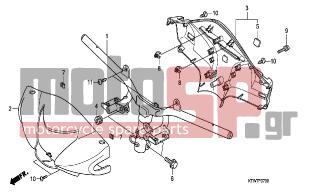 HONDA - SH300A (ED) ABS 2007 - Frame - HANDLE PIPE-HANDLE COVER - 90666-S84-A01 - CLIP, SNAP FITTING