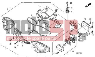 HONDA - ANF125A (GR) Innova 2010 - Electrical - TAILLIGHT - 94103-06000- - WASHER, PLAIN, 6MM