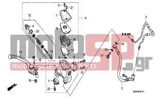 HONDA - VFR1200FB (ED) 2011 - Φρένα - FR. BRAKE MASTER CYLINDER - 93893-0401217 - SCREW-WASHER, 4X12