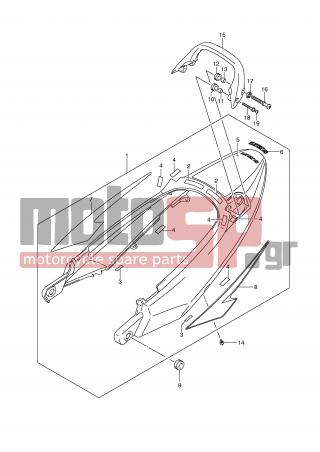 SUZUKI - GSXF650 (E2) 2010 - Body Parts - SEAT TAIL COVER (MODEL K9) -  - TAPE, SEAT TAIL COVER RH 