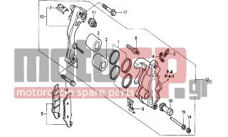 HONDA - XR650R (ED) 2006 - Brakes - FRONT BRAKE CALIPER (CM/DK/ED) - 45133-MA3-006 - BOOT B
