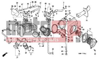 HONDA - XL600V (IT) TransAlp 1999 - Engine/Transmission - AIR CLEANER - 17255-MY5-860 - BAND, AIR CLEANER CONNECTING TUBE (60)