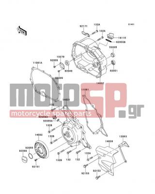 KAWASAKI - KLX®110 2011 - Engine/Transmission - Engine Cover(s) - 14031-0119-GS - COVER-GENERATOR,SILVER
