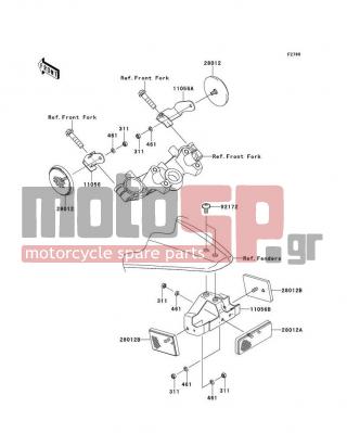 KAWASAKI - KLX®110 2011 - Body Parts - Reflectors(CN)