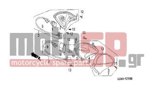 HONDA - SZX50 (X8R) (IT) 2001 - Electrical - REAR WINKER - 93901-24580- - SCREW, TAPPING, 4X20