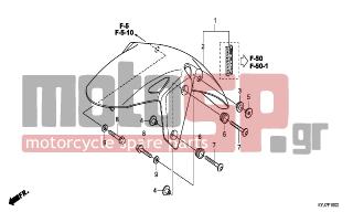 HONDA - CBR250R (ED) ABS   2011 - Body Parts - FRONT FENDER - 61103-KPF-910 - RUBBER, FR. FENDER MOUNTING