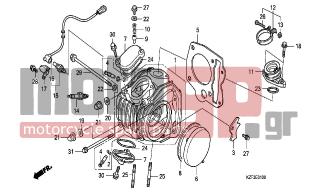 HONDA - ANF125A (GR) Innova 2010 - Κινητήρας/Κιβώτιο Ταχυτήτων - CYLINDER HEAD  - 93516-050250G - SCREW, PAN, 5X25