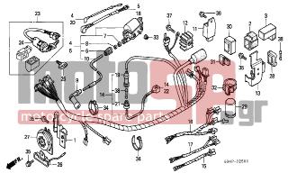 HONDA - C50 (GR) 1996 - Electrical - WIRE HARNESS/ IGNITION COIL - 38301-GE8-602 - RELAY COMP., WINKER (DENSO)