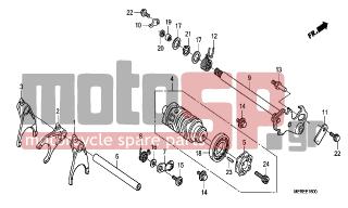 HONDA - CBF600SA (ED) ABS BCT 2009 - Engine/Transmission - GEARSHIFT DRUM - 96220-40080- - ROLLER, 4X8