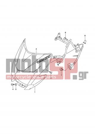 SUZUKI - DR125SM (E2) 2009 - Body Parts - HEAD LAMP COVER - 51850-24H00-EE3 - BRACE, COVER
