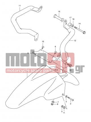 SUZUKI - XF650 (E2) Freewind 2001 - Body Parts - FRONT FENDER (MODEL V) - 09160-06084-000 - WASHER, OUTER