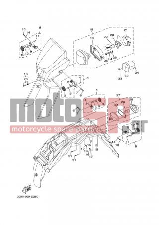 YAMAHA - XT125R (EUR) 2005 - Electrical - ELECTRICAL 1 - 1D4-H4712-00-00 - Gasket, Taillight