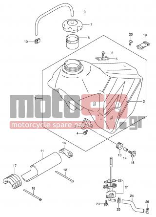 SUZUKI - DR-Z400 S (E2) 2002 - Body Parts - FUEL TANK (MODEL K4)