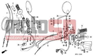 HONDA - XL1000V (ED) Varadero 2001 - Frame - SWITCH/CABLE - 93500-050200G - SCREW, PAN, 5X20