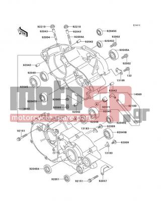KAWASAKI - KX™85 2011 - Κινητήρας/Κιβώτιο Ταχυτήτων - Crankcase - 92002-1659 - BOLT,6X16