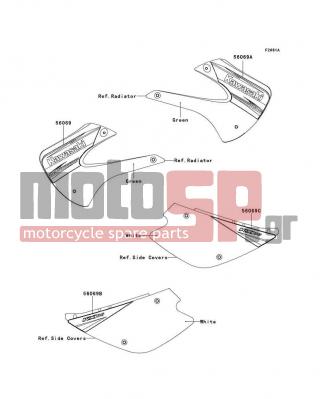KAWASAKI - KX™85 2011 - Body Parts - Decals(ABF) - 56069-0824 - PATTERN,SIDE COVER,LH