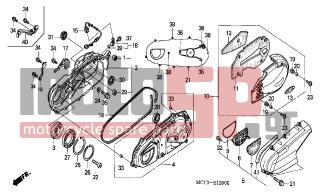 HONDA - FJS600A (ED) ABS Silver Wing 2003 - Frame - SWINGARM - 11350-MCT-010 - COVER ASSY., L. FR.