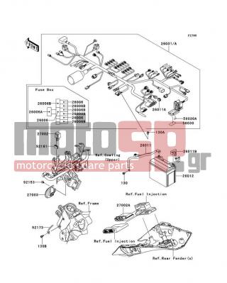 KAWASAKI - NINJA® 1000 2011 -  - Chassis Electrical Equipment - 26006-1078 - FUSE,MINI BLADE,10A,RED