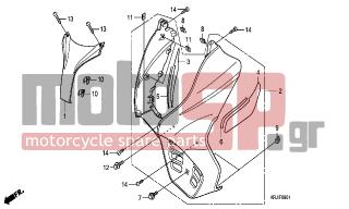 HONDA - FES125 (ED) 2007 - Body Parts - FRONT COVER (FES1257-A7) (FES1507-A7) - 64300-KRJ-790ZD - COVER SET, FR. *RP179P*