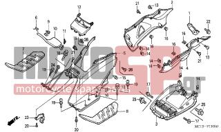 HONDA - FJS600A (ED) ABS Silver Wing 2003 - Body Parts - FLOOR STEP/UNDER COVER - 64321-MCT-000 - SPRING, FUEL LID