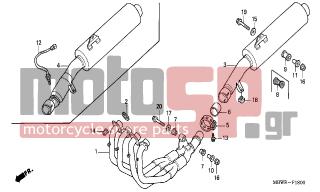 HONDA - CBR600F (ED) 2004 - Exhaust - EXHAUST MUFFLER - 95011-61000- - RUBBER A, STAND STOPPER
