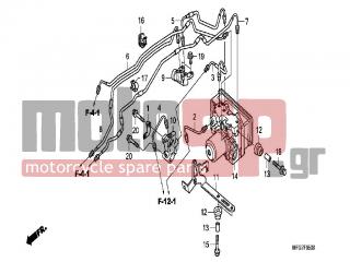 HONDA - CB600FA (ED)  2008 - Brakes - ABS MODULATOR - 90661-MEW-921 - CLAMP, BRAKE PIPE (7.0X2)