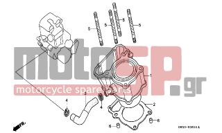 HONDA - NX250 (ED) 1993 - Engine/Transmission - CYLINDER - 19517-ML7-691 - CLAMP, HOSE, 22-29MM