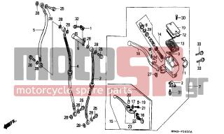 HONDA - CBR600F (ED) 1989 - Brakes - FR. BRAKE MASTER CYLINDER - 93893-0401218 - SCREW-WASHER, 4X12
