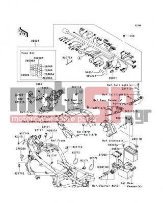KAWASAKI - NINJA® 650R 2011 -  - Chassis Electrical Equipment - 92171-0834 - CLAMP
