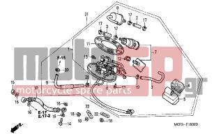 HONDA - VTR1000SP (ED) 2006 - Body Parts - FUEL PUMP - 17525-MCF-003 - HOSE A, FUEL RETURN