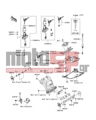 KAWASAKI - NINJA® ZX™-10R 2011 -  - Ignition Switch/Locks/Reflectors - 92151-1946 - BOLT,TORX,6X22