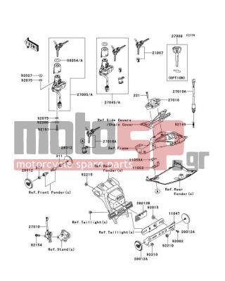 KAWASAKI - NINJA® ZX™-10R 2011 -  - Ignition Switch/Locks/Reflectors