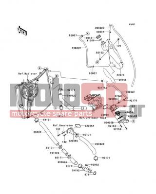 KAWASAKI - NINJA® ZX™-10R 2011 - Engine/Transmission - Water Pipe - 11012-1084 - CAP
