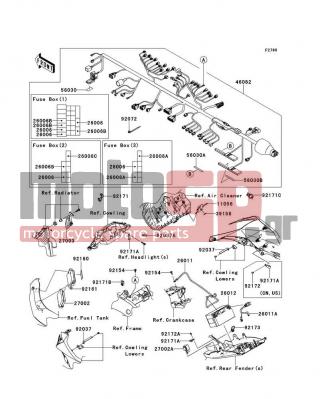 KAWASAKI - NINJA® ZX™-10R ABS 2011 -  - Chassis Electrical Equipment(KBF) - 92160-1075 - DAMPER