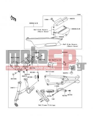 KAWASAKI - NINJA® ZX™-14 2011 - Body Parts - Optional Parts - 92153-1594 - BOLT,FLANGED,6X14