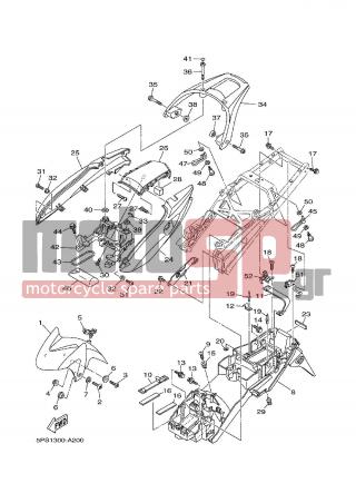 YAMAHA - TDM 900 (GRC) 2002 - Body Parts - FENDER - 5PS-2117E-00-00 - Bracket, Taillight