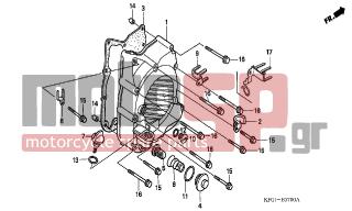 HONDA - FES250 (ED) 2002 - Κινητήρας/Κιβώτιο Ταχυτήτων - RIGHT CRANKCASE COVER - 15426-GE1-920 - SPRING, OIL FILTER SCREEN