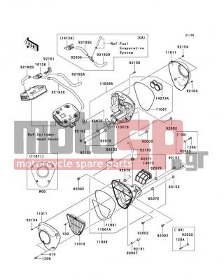 KAWASAKI - VULCAN® 1700 CLASSIC 2011 - Κινητήρας/Κιβώτιο Ταχυτήτων - Air Cleaner - 92037-1900 - CLAMP,14.5MM