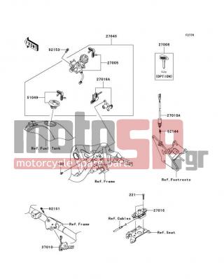 KAWASAKI - VULCAN® 1700 CLASSIC 2011 -  - Ignition Switch/Locks/Reflectors - 221AA0630 - SCREW-CSK-CROSS,6X30