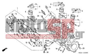 HONDA - CBR600RR (ED) 2003 - Engine/Transmission - CYLINDER HEAD - 96001-0604500 - BOLT, FLANGE, 6X45