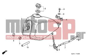 HONDA - NX125 (IT) 1995 - Body Parts - FUEL TANK - 17613-KG1-920 - CUSHION, FUEL TANK RR.