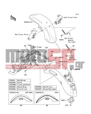 KAWASAKI - VULCAN® 1700 NOMAD™ 2011 - Body Parts - Fenders - 35022-0066-27Z - FENDER-COMP-REAR,C.N.BLUE