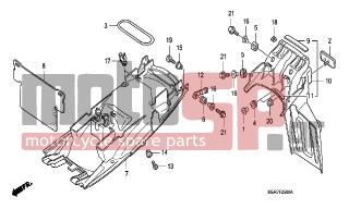 HONDA - CBF600S (ED) 2006 - Body Parts - REAR FENDER (CBF600S6/SA6/N6/NA6) - 94050-05000- - NUT, FLANGE, 5MM