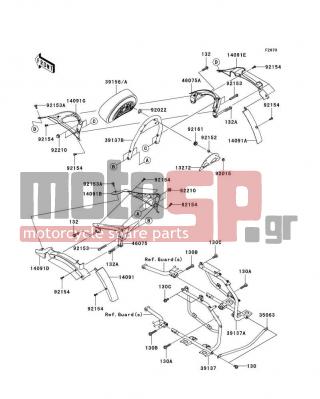 KAWASAKI - VULCAN® 1700 NOMAD™ 2011 - Body Parts - Saddlebags(Side Bag Bracket) - 132BA0830 - BOLT-FLANGED-SMALL,8X30