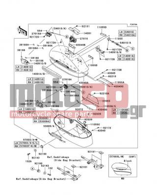 KAWASAKI - VULCAN® 1700 NOMAD™ 2011 - Body Parts - Saddlebags(Side Bag) - 14091-1667 - COVER,PANNIER LOCK