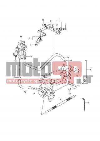 SUZUKI - DL650A (E2) ABS V-Strom 2007 - Engine/Transmission - THROTTLE BODY FITTING - 15730-17G01-000 - DELIVERY PIPE ASSY